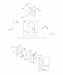 Air Cleaner Exhaust System Diagram and Parts List for 093412-0011-01  Briggs and Stratton Engine